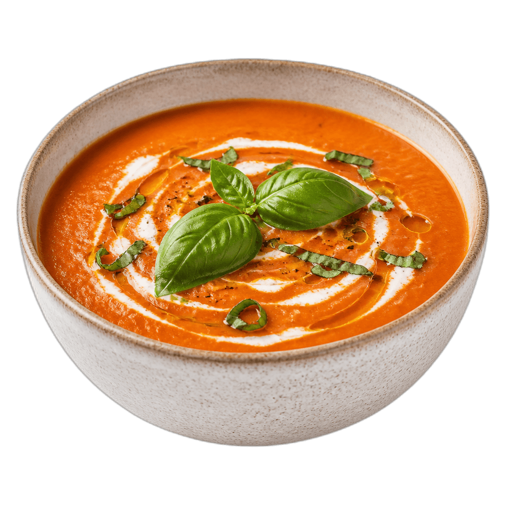 Creamy tomato basil soup