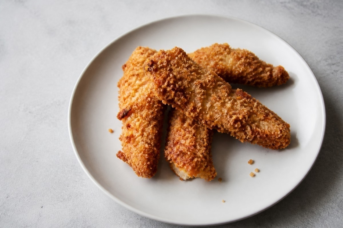Air fryer chicken tenders with a light panko crust