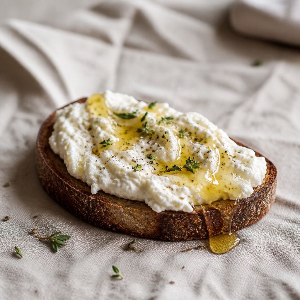 Whipped Ricotta Toast with Honey